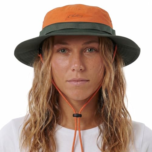 Image of Color-Blocked Fisherman Style Sun Hat for Outdoor Camping, Surfing & Vacations - Wide Brim, UV Protective, Anti-Slip