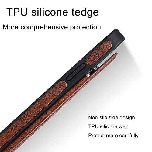 Support iPhone 6 Plus intégré avec cette coque rabat bleu anti-rayures - 4