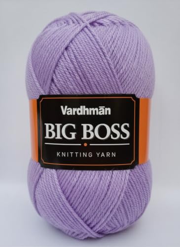 Image of Vardhman BigBoss Knitting Yarn - 200g Ball, 575m, 84% Acrylic + 16% Nylon, 3-Ply DK Weight, Soft & Durable Wool for Knitting, Craft, babywear, blanket, winter wear; threads for crochet hook needle - Boss-20 - Baby Pink