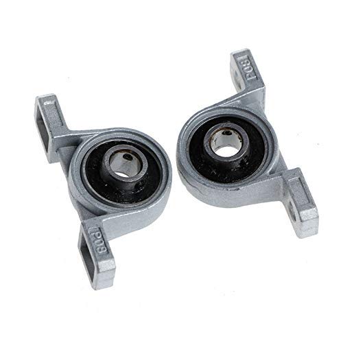 AiCheaX - 2Pcs P08 8mm Bore Self Align Mounted Pillow Block Bearing for 3D Printer CNC