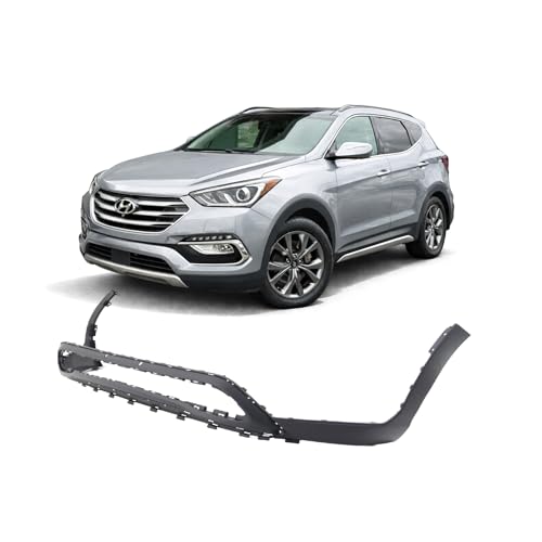 Image of FitParts For Hyundai Santa Fe /XL 2017-2018 Front Lower Bumper Cover | Primed, Without Parking Sensor Holes, Fits Hyundai Santa Fe /Santa Fe XL, Ready to Paint, OEM 86512B8AA0, HY1015107