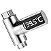SunaOmni Digitales Duschthermometer 5~85 ° C Digitales Thermometer mit 360 ° rotierendem Thermometer LED -Wassermesser Duschwasserthermometer für ältere Kinder