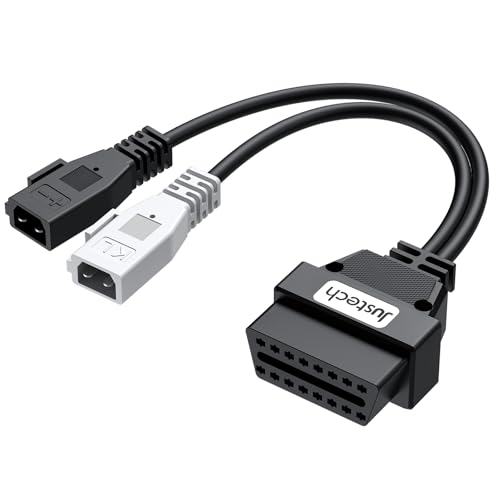 Justech Câble Adaptateur OBD1 vers OBD2 Connecteur Universel de Diagnostic Automobile Connecteur 2x2 Broches pour Modèles Audi, Seat, Skoda, VW et Volkswagen