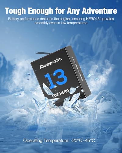 Hero 13 Battery, 2-Pack 2100 mAh Enduro Rechargeable Battery and 3-Slot Fast HERO13 Charger Kit Fully Compatible with GoPro Hero 13 Black Official — view 5