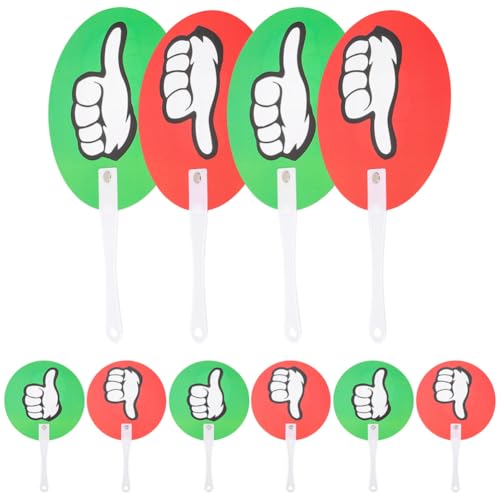 SEWACC Paletas Verdaderas Falsas 30 Piezas Pulgares Hacia Arriba Pulgares Hacia Abajo Paletas De Votación Sí O No Signos De Aula Verde Rojo Paletas De Sí O No Subasta Paletas Signos Aula