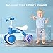 Colorful Lighting Baby Balance Bike Toys for 1 Year Old Boy Girl Gifts, 10-36 Month Toddler Balance Bike, No Pedal 4 Silence Wheels & Soft Seat First Riding on Toys, 1st Birthday Gifts