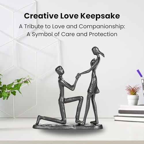 Estatua artesanal de hierro para aniversario de pareja miniatura 2