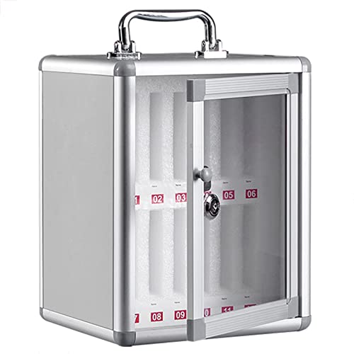 Armoire téléphones portables aluminium QYYZTQY avec boîte rangement transparent et clé