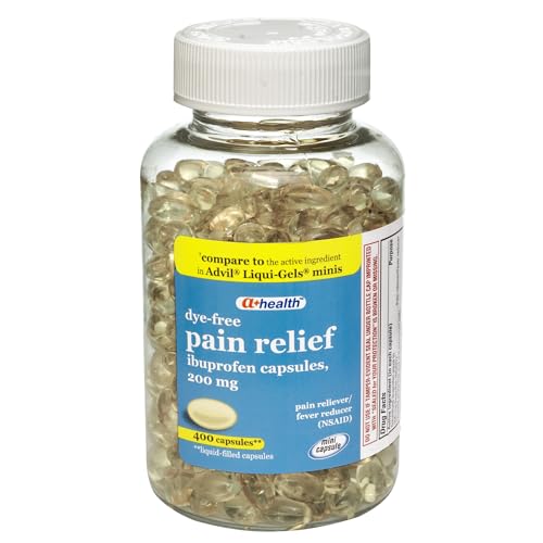 A+Health Dye-Free Ibuprofen 200 Mg Mini Softgels Pain Reliever/Fever Reducer (NSAID) 400 Count