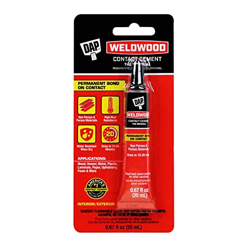 DAP Weldwood Original Contact Cement, Tan, 0.67 Oz (7079800129)