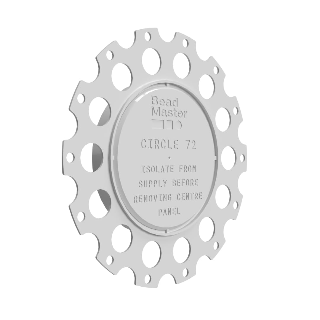BeadMaster Circle 72 Cover (Pack of 10) for Downlights That requir a Cut-Out from 59 to 72mm, Perfect Finish Protective Panel, White