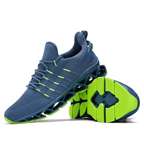 Image of Mens Slip On Walking Shoes Blade Non Slip Tennis Running Shoes Lightweight Workout Breathable Mesh Fashion Sneakers