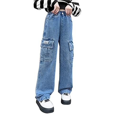 Panegy Girls Wide Leg Casual Jeans Cover