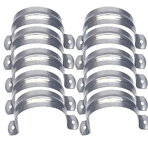 Nge 3Inch Rigid Pipe Strap Clamp, Two Hole Strap,U Bracket Tube Clip, Stainless Steel Heavy Duty Pipe Fasten Holder, For The Inner Diameter Of Water Pipe Is 3 Inche,10Pcs #TOP2