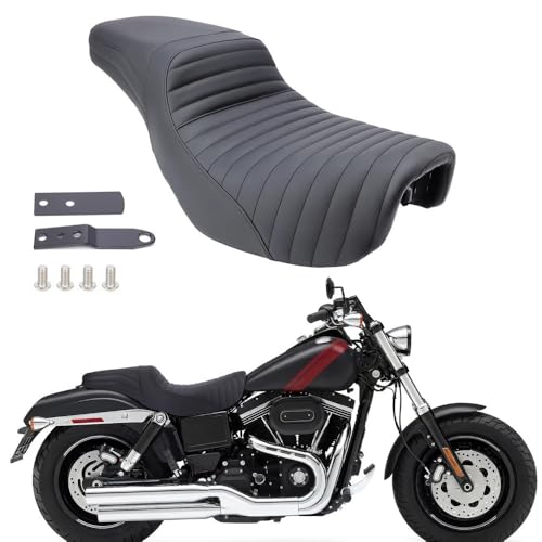 Asiento para Dyna Street Bob FXDB Super Glide 2006-2017 sillín conductor negro 2