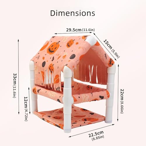 Hamacas elevadas para gatos y escondites para mascotas pequeñas con estante estable 4