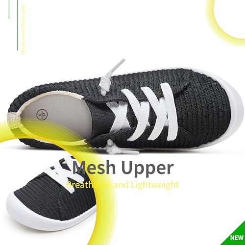 Image of AISFAESㅤ Mesh Slip On Shoes Women Comfort Knit Slip On Loafer Casual Fashion Sneaker Lightweight and Breathable Walking Flats