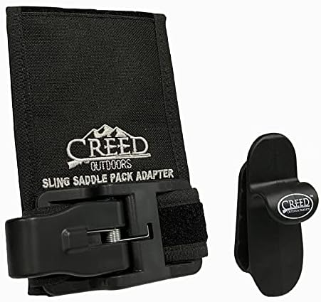 Sling Saddle - Universal Combo with Pack Adapter, by Creed Outdoor Products, Carry Your Rifle Hands Free, Easily Hooks to Your Rifle Sling and Holds Your Gun securely to Your Body.
