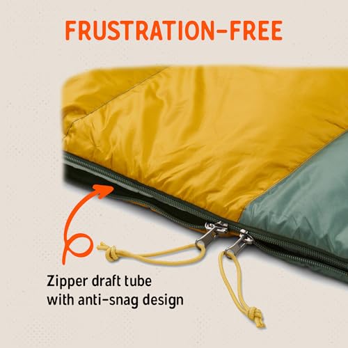 Image of Kelty Galactic Down 30 Degree Sleeping Bag, 550 Fill Power RDS Trackable Down, Backpacking and Camping, Zip Together for 2P Sleeping Bag | Zip Two Together for a 2P Bag, 550 Fill Compressible Down, PFC-Free Fabrics and Finishes, Buttery Soft Taffeta Lining