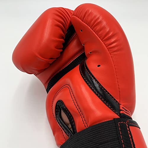 Boxing Gloves Kickboxing Muay Thai Punching Bag Mma Pro Grade Sparring Training Fight Gloves For Men & Women (Red, 10Oz) #TOP5