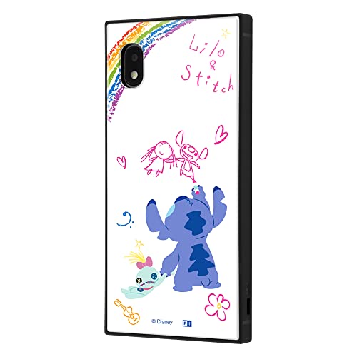 GalaxyA21 ケース Galaxy A21 Galaxy A20 カバー ディズニー キャラクター ハイブリッド ケース KAKU 耐衝撃 スクエア 軽量 リロ&スティッチ/落書き