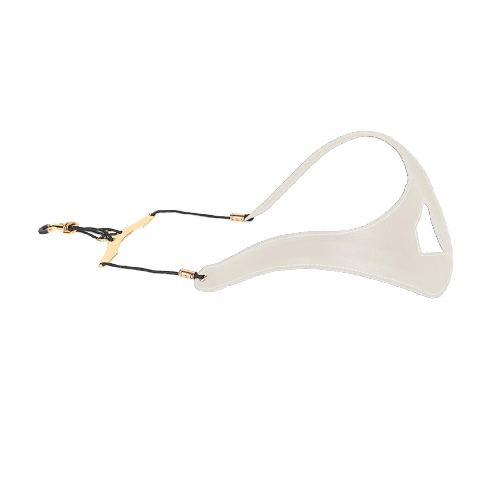 Oshhni Harnais d'épaule de Saxophone, harnais de Saxophone confortable, sangle de Saxophone pour Soprano Alto Sax Tenor, cadeaux pour amateurs de musique, blanc