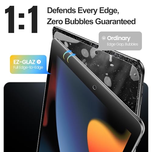 Image of EZ-GLAZ-2 Pack Paper-feel Glass Screen Protector for iPad 10.2 Inch Screen Protector 9th 8th 7th Gen (2021&2020&2019) - Apple Pencil Compatible, 9H+ Tempered Glass, Matte Film, Anti-Scratch, Bubble Free, with Installation Box