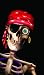 Window Poster Halloween Peppy the Pirate Skull by WOWindows USA-made Decoration Includes 1 Reusable 34.5"x60" Backlit Poster