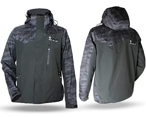 Angel-Berger Wild Devil Baits WP Camo Jacket Angeljacke Regenjacke Watjacke Windjacke (XL)