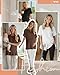 Ficerd 3 Pack Women's Maternity Shirts Half Sleeve Loose Pregnancy Tops Crew Neck Side Split Pregnant Clothes(Black, White, Brown,Large)