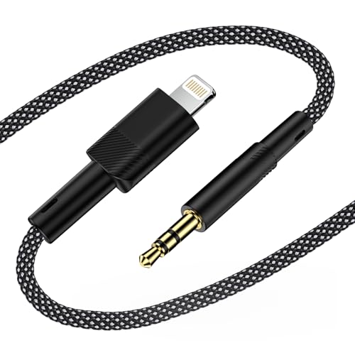 Aux Cable for iPhone 14 Pro Max 14 Plus 13 13 Pro Max 13 Plus 12 12 Mini 11 Pro Max Mini XR XS 8 iPad,Lightning to 3.5mm headphone Jack Male Aux Audio Cord 6FT for Car Stereo Home Speaker Headphone