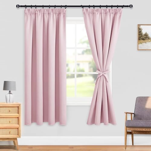 DWCN Blackout Curtains for Bedroom Thermal Insulated Room Darkening Pencil Pleat Window Curtains for Living Room 55 x 79 inch Length - Image 2