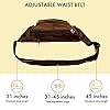 Woodland Leathers Genuine Leather Bum Bag, Waterproof Belt Bag and Bumbags for Women and Men Waist Bag as Travel Holiday Money Belt, Dog Walking Fashion Bum Bag and Running Fanny Pack #5
