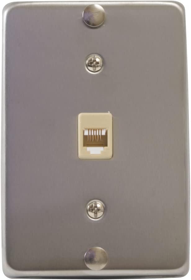 ICC Telephone Faceplate Stainless Steel in 6P6C