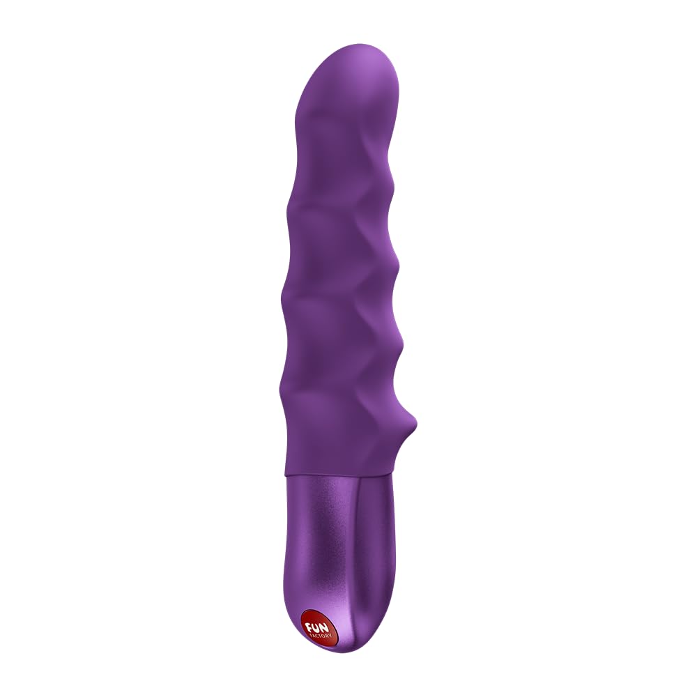 Fun Factory Stronic Surf | Pulsador | vibrador de punto G | Con embestida eje de silicona con relieve acanalado | 10 programas de empuje | placer manos libres | USB