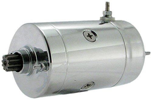 New Premium 12V Chrome Starter Compatible with Harley Davidson Motorcycles 1200cc - 1340cc, 1971-1990 Replaces 31570-73 31570-73B 31570-73C 31570-73T RS41142 S108-41 71-25-18300C S10841 3157073