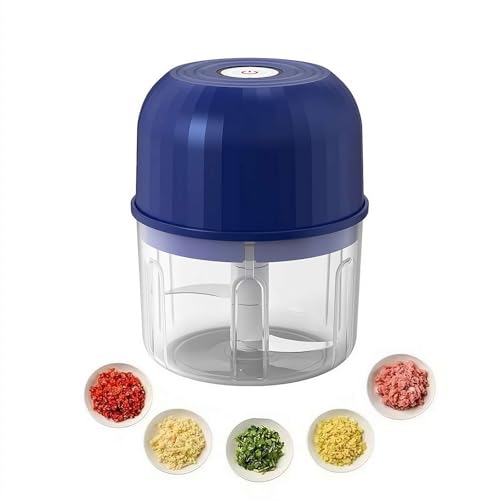 Mini picador de ajo eléctrico portátil inalámbrico, mini procesador de alimentos, juego de mini picador de ajo eléctrico para ajo, carne, condimento de alimentos para bebés
