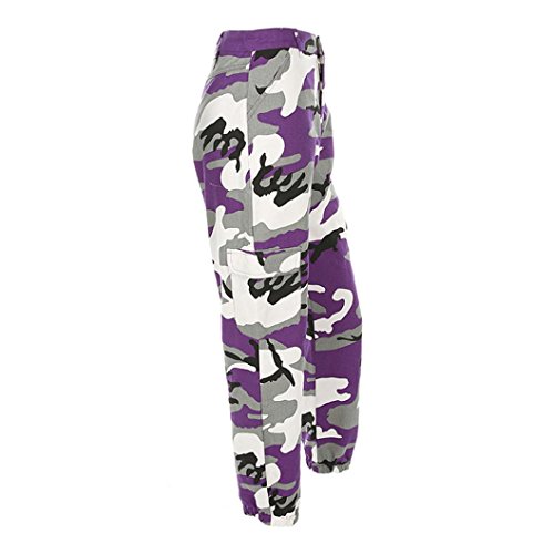 Women Leggings, Gillberry Women Sports Camo Cargo Pants Outdoor Casual Camouflage Trousers Jeans (Purple, S) #TOP4