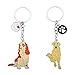 Produktbild KESYOO 2Pcs Hund Schlüsselbund Emaille Welpen Schlüsselbund Niedlichen Haustier Handtasche Schlüsselbund Tasche Dekorative Ornament Schlüsselbund für Frauen Mädchen Geschenke (Zufällige