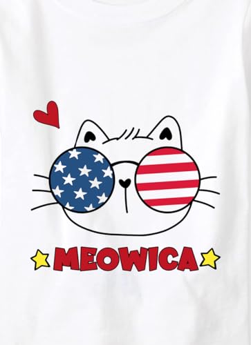 Image of Tkria July 4th Tank Top Girl Toddler 4th of July Shirt Baby Girl American Flag Shirt USA Ruffle Tee Girl Patriotic Outfit