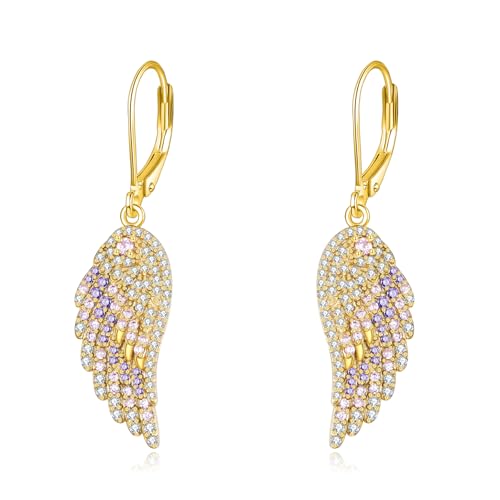 VIJASHOP Angel Wings Dangle Drop Earrings for Women Sterling Silver