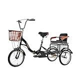 3 WHEEL BIKE:Wide upright handlebars provide a stable, balanced ride, and the adjustable, padded cruiser saddle absorbs bumps. 3 WHEEL BIKE:This tricycle will be a practical tool in your daily life. It can be used for entertainment, shopping or exerc...