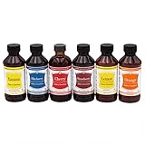 LorAnn Bakery Emulsion Baker's Fruity Variety Pack - Banana, Blueberry, Cherry, Strawberry, Lemon, and Orange (4 oz. bottle of each flavor)…