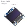 0.96 OLED Module I2C IIC Serial 128X64 OLED Display Module SSD1306 Driver for Arduino 51 MSP420 STIM32 SCR Raspberry PI (1pc X Blue)