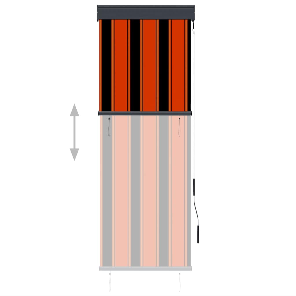 Store Roulant Exterieur 60x250 cm Orange Marron