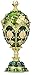 Design Toscano The Petroika Larissa Faberge Style Enameled Egg Collectible, Single, Green, Twin