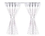 Waschbar bei 30 Grad, Trockner nicht geeignet, pflegeleichtes Material aus reiner Baumwolle, Material: 100% Baumwolle. Hergestellt in EU. Super schöne Vorhänge in toller Qualität.