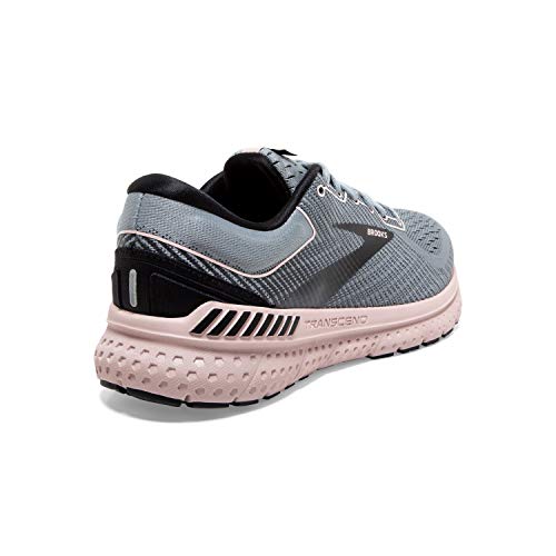 Brooks Brooks Womens Transcend 7 Running Shoe - Grey/Black/Hushed Violet - B - 7.5