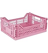 Amazon.com: AYKASA Collapsible Storage Bin, Plastic Stackable Box