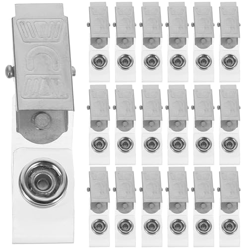 Clips métal pour porte-badge avec sangle transparente - Lot de 300 pièces pour bureau